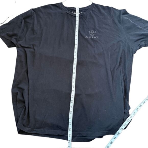 Ariat Men's Corporate Logo Short Sleeve Crew Neck Cotton T-Shirt Black Size XXL - Picture 5 of 6